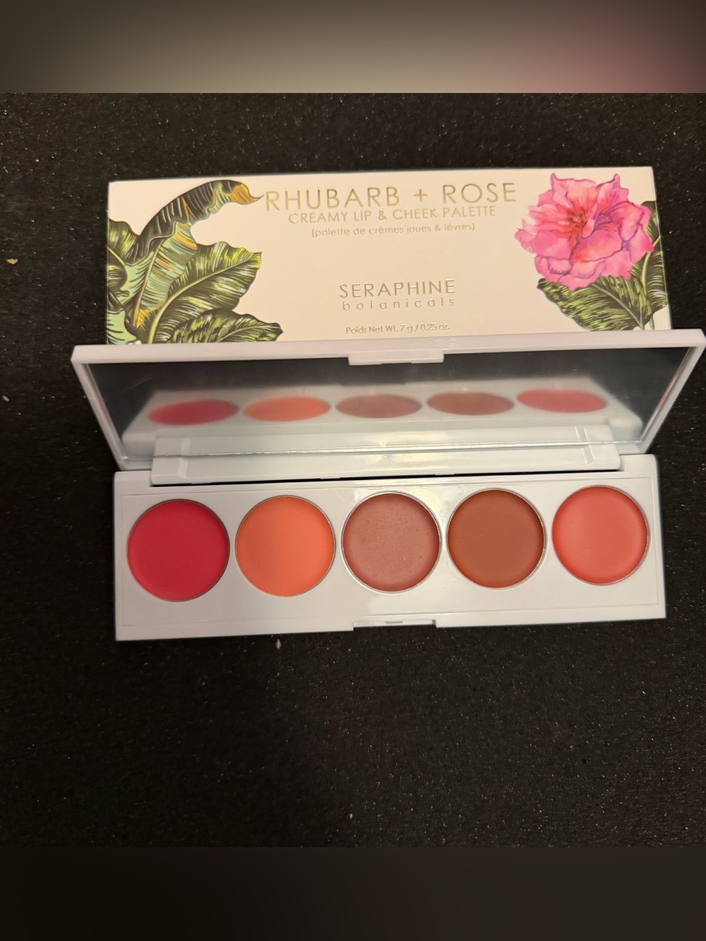 SERAPHINE Botonicols Rhubarb + Rose - Creamy Lip & Cheek Palette NEW